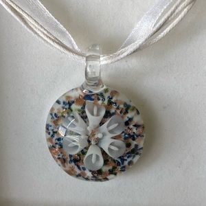 Blown Glass Pendant Necklace